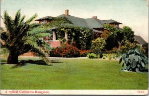 Vtg 1908 A Typical California CA Bungalow Unposted Germany Antique Postcard