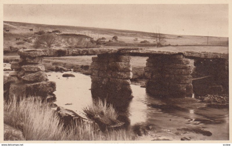 Postbridge , DARTMOOR , Devon , England , 1930s ; TUCK ; Clapper Bridge