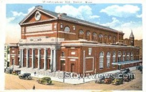 Symphony Hall - Boston, Massachusetts MA