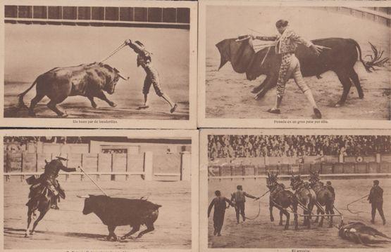 Antonio Canero Mexico Matador Fighter 4x Antique Bull Fight Fighting Postcard s