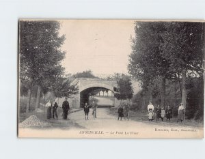 Postcard Le Pont La Fleur Angerville France