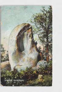 PPC POSTCARD NC NORTH CAROLINA SALISBURY DUNN'S MOUNTAIN MEN SITTING ON ROCK