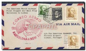 1 Letter flight Barcelona Lisbon November 10, 1948