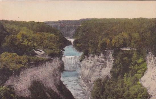 Middle Falls From Inspiration Point Letchworth State Park P O Castile New Yor...