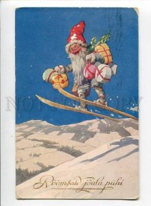 3073654 SKIING Funny GNOME UnSign FEIERTAG vintage colorful PC