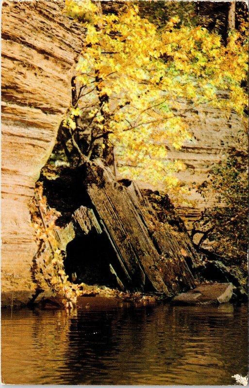 Baby Grand Piano Lower Dells Wisconsin River Dells WI Postcard VTG UNP SUN  