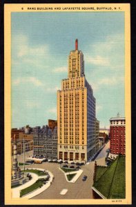 New York BUFFALO Rand Building and Lafayette Square LINEN