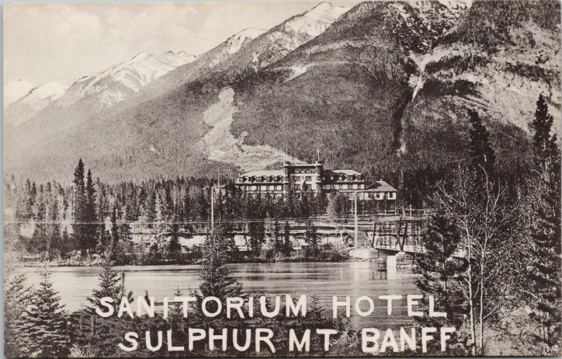 Sanitarium Hotel Banff AB Sulphur Mountain Sign Of The Goat Curio Postcard G41