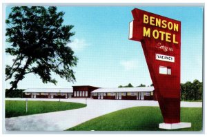 c1960's Benson Motel Roadside Greenwich Ohio OH Unposted Vintage Postcard