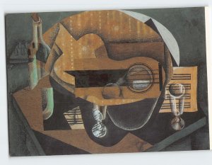 Postcard A Guitar, Glasses and a Bottle by J. Gris, National Gallery of Ireland