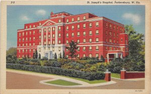 Parkersburg West Virginia 1940s Postcard St. Joseph's Hospital