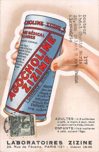 Agocholine Zizine Choline Medicine Medical Health Advertising Postcard AA49437