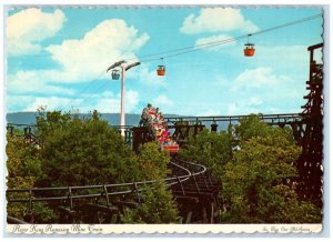 1974 River King Runaway Mine Train Amusement Park Carbondale Illinois Postcard