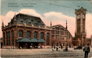 OSTENDE La Gare Centrale OOSTENDE Middenstatie RTE Suine Jahminka Mense Postcard