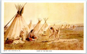 Postcard - Camp Of The American Indian By Charles M. Russell
