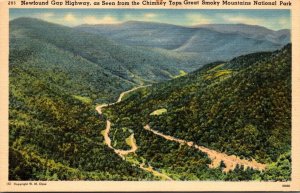 Tennessee Smoky Mountains Newfound Gap Highway As Seen From The Chimney Tops