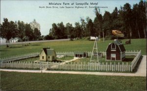 Duluth Minnesota MN Motel Miniature Farm Vintage Postcard