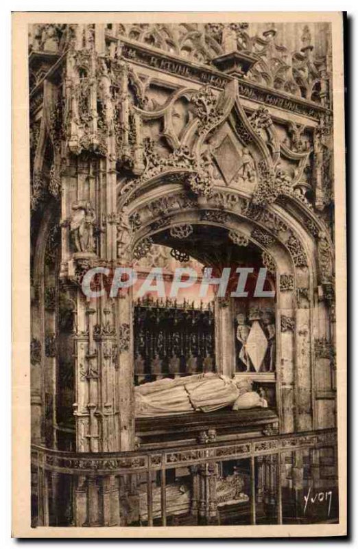 Old Postcard Bourg Ain Brou Church Mausoleum of Margaret of Austria