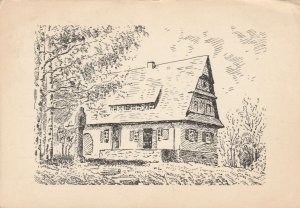 SASBACHWALDEN, LANDHAUS BRIGITTE, Germany - Vintage POSTCARD (Drawing)