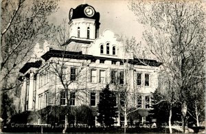 RPPC Lewistown Montana MT Lewistown Courthouse UNP Cecil Nixon Postcard  S20