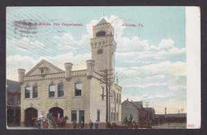 Postcard, United States, Altoona PA, The Fire Department
