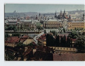 Postcard Old Town Towers Prague Czech Republic