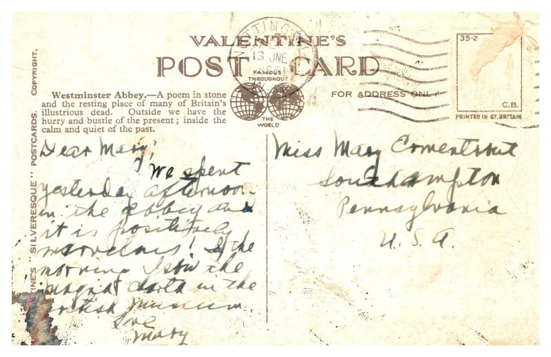 Postcard UK ENG  London - Westminster Abbey