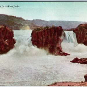 c1910s Snake River, ID Twin Falls Waterfall Scablands Panorama Birds Eye PC A200