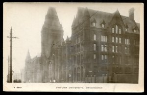 dc1958 - ENGLAND Manchester 1910s Victoria University. Real Photo Postcard