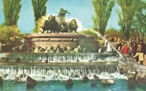 Denmark København Copenhagen Te Gefion Fountains Vintage Postcard 07.27