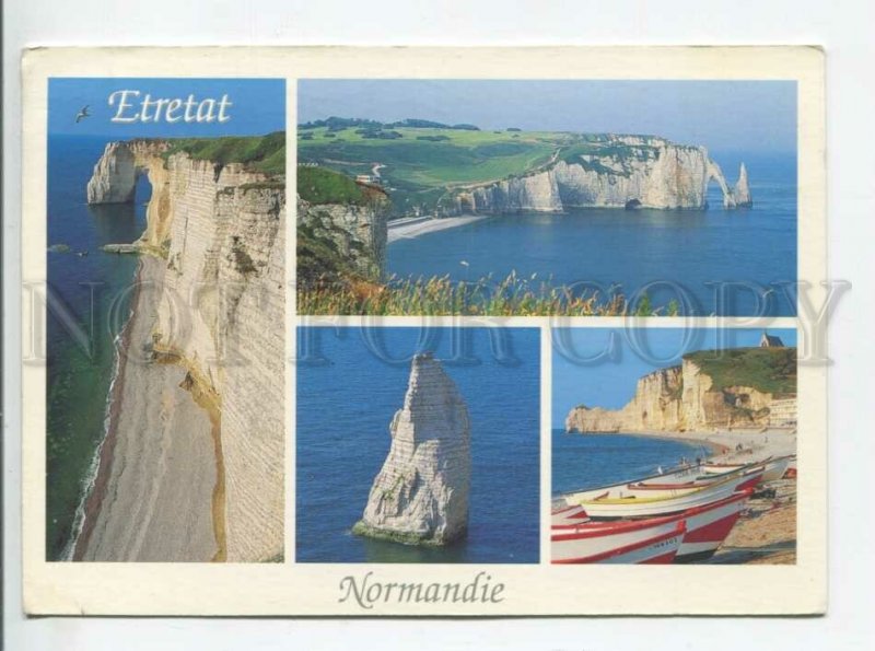 441412 France 2008 year Normandie Etretat RPPC in Germany advertising