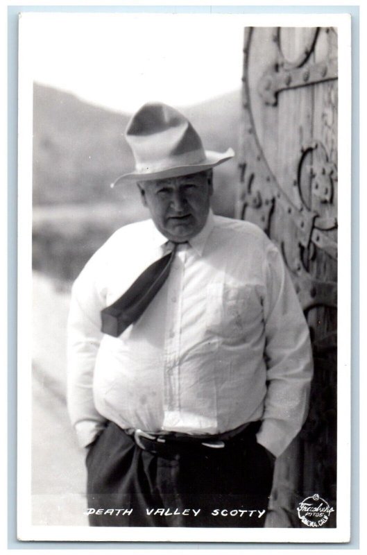 c1940's Candid Scotty Fraschers Death Valley California CA RPPC Photo Postcard