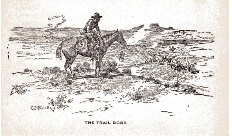 Charlie Russell, The Trail Boss undivided back, pre-1908