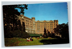 Vintage 1950's Postcard Hotel Thayer inside West Point Academy New York