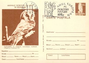 Set of 20 postal stationery postcards animals protected by law in Romania 1980