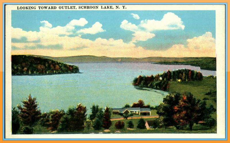 Schroon Lake New York NY Unused Vintage