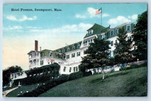 Swampscott Massachusetts Postcard Hotel Preston Building Exterior 1910 Unposted