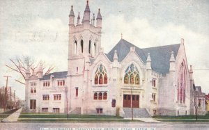 1910's Westminster Presbyterian Church Cedar Rapids Iowa IA Posted Postcard