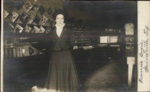 Gainesville TX Woman Music Store Worker Owner Banjo Guitar c1910 RPPC