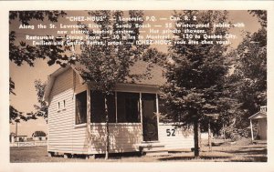 Postcard RPPC Chez Nous Cabins Restaurant Dining Room  Lanoraie Canada