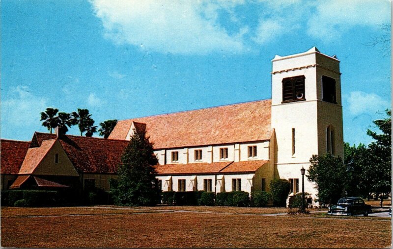 Penney Memorial Church Chapel Home Community Farms Florida FL Old Car Postcard 