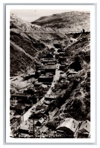 RPPC Birds Eye View Bingham Canyon Utah UT UNP Postcard R6