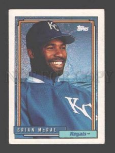 088925 Baseball Topps CARD 1992 Brian McRae Royals #659