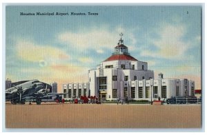 c1940 Houston Municipal Airport terminal Control Tower Houston Texas TX Postcard