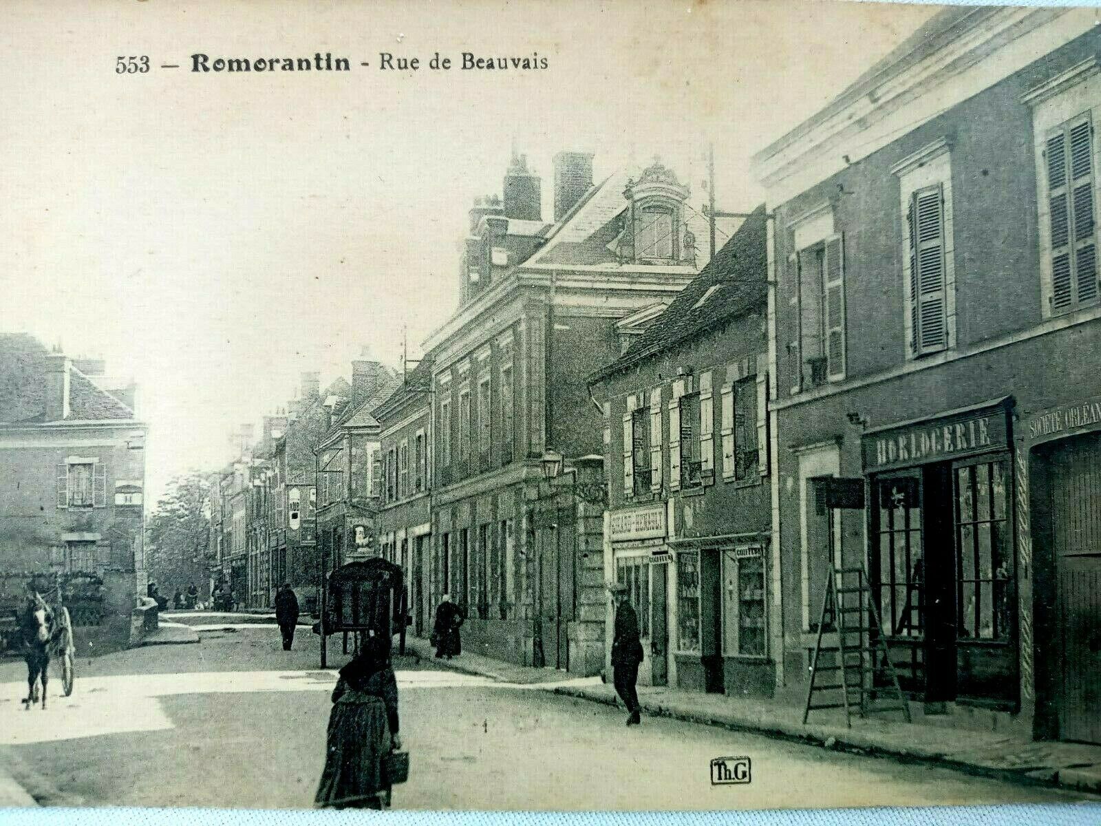 CARTE POSTALE ÉPINGLÉE France Romorantin Vieille Maison Dog Grand