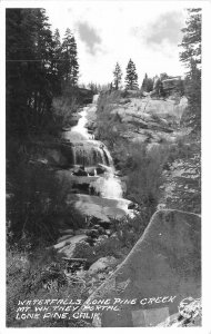 Postcard RPPC California Lone Pine Waterfalls Mt. Whitney Portal 23-9394