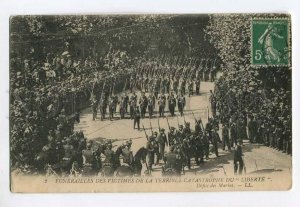 3050400 FRANCE Funeral victim of accident LIBERTE Vintage RPPC