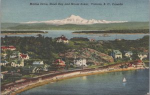 Postcard Marine Drive Shoal Bay and Mount Baker Victoria BC Canada