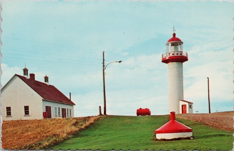 Lighthouse Madeleine River Gaspe Nord Quebec QC Canada Unused Postcard H56