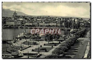 Switzerland Postcard Old Geneva Quai du Mont Blanc